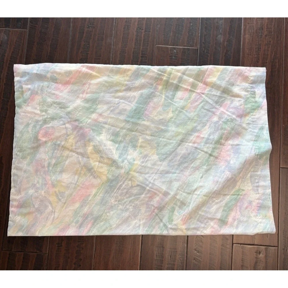 Wayfair Queen Sheet Set Pastel Stripes 2 Pillowcases Fitted Flat Vintage 90s